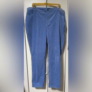 Talbots Women's Straight Leg Corduroy Jeans in Blue